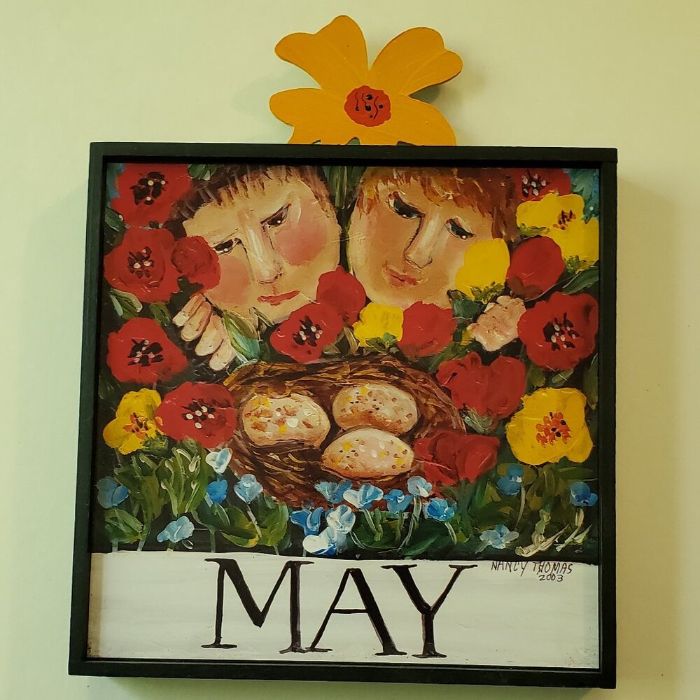 Nancy Thomas 2003 May Plaque from Children's Series (May Flowers)